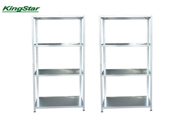 5 Tier Slotted Angle Metal Storage Rack With Steel Shelves Plates For Home Kitchen Office