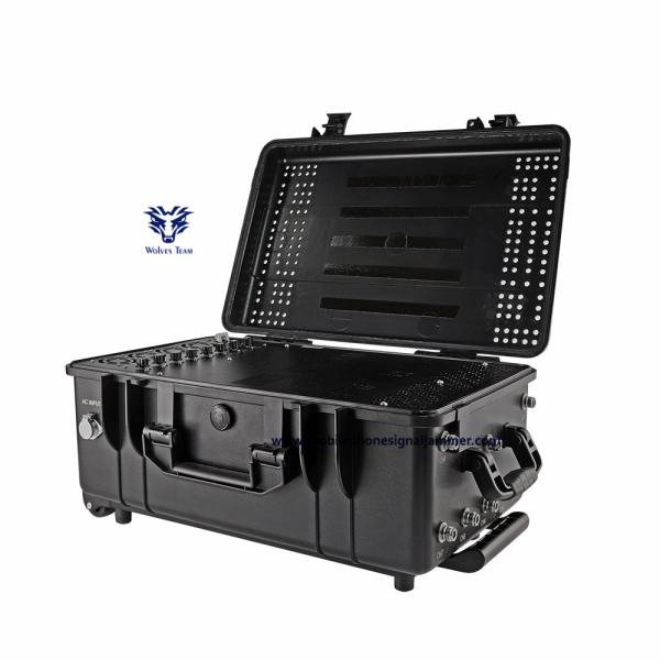 Mobile Phone Bomb Signal Jammer Lojack GPS Wi-Fi Suitcase Portable 2g/3G/4G/5g