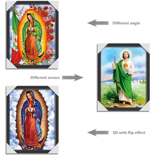 30X40cm Flip Wall Art Posters Religion Jesus Christ / Virgin Mary Theme