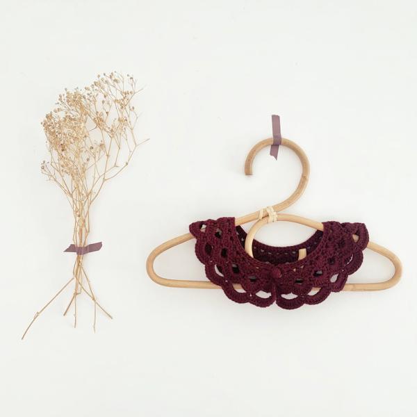 Y-F 2023 Autumn Girls Two Tone Detachable Lace Collar Crochet Kids Cotton Flower Wedding Vintage Collar