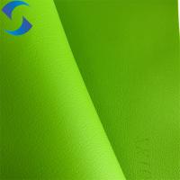 Tecido de couro sintético 100% poliéster PVC com 0,8 mm verde para cobertura de assento do sofá