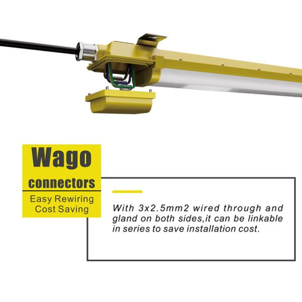 Explosion Proof Linear LED Light Fixture 20W 40W 60W 75W For Industrial Factory Place