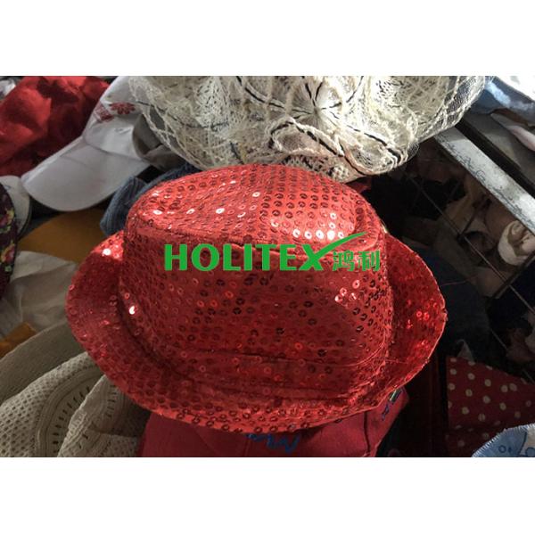 Colorful 2nd Hand Hats , Mixed Female Used Hats And Caps For All Seasons