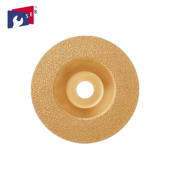 4.5 115mm Vacuum Brazed Diamond Cup Wheel , Convex Diamond Grinding Wheel