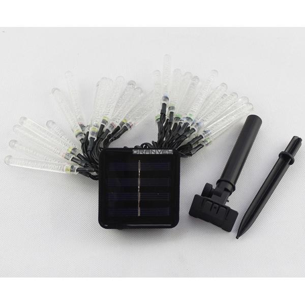 Fairy Solar Powered Outdoor Icicle Christmas Lights , Solar Powered String Garden Lights 30LED