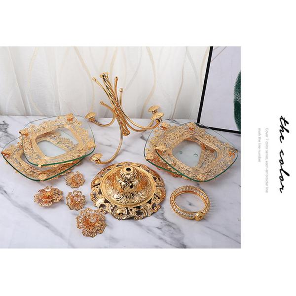 Golden Restaurant Exquisite Luxury Glass Storage Tray
