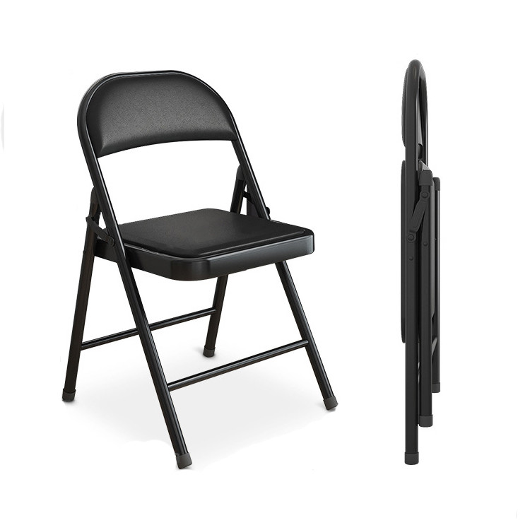 Outdoor Wedding Party Folding Chair Stackable Vinyl Chaise Pliante for Outdoor Events