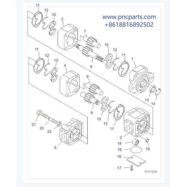 GD521A 23B-60-11102 Hydraulic Gear Pump Komatsu Graders Excavator Hydraulic Pump GD521A 23B-60-11102 Komatsu Graders Excavator Hydraulic Pump