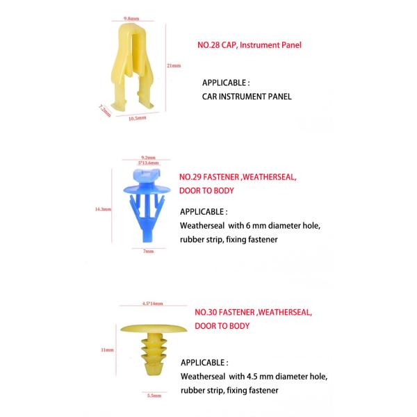 Car Door Bumper Car Repair Parts Automotive Nylon Plastic Rivet Clips
