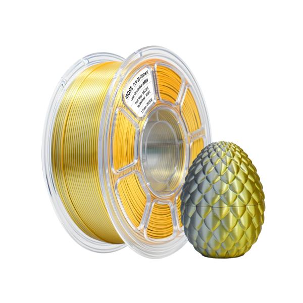 High Strength PLA+ Filament  Silk Dual Gold Silver 3D Printer Filament 1.75mm