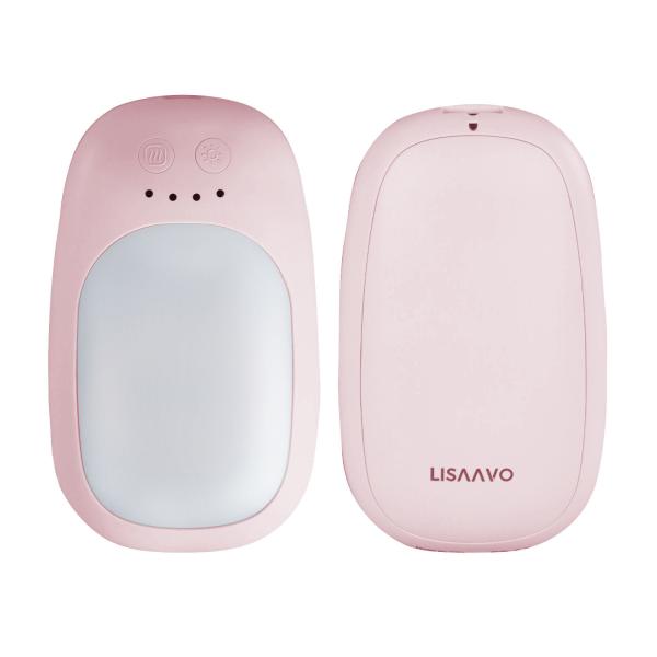Pink Portable Charger Hand Warmer 5200mah Handwarmer Phone Charger
