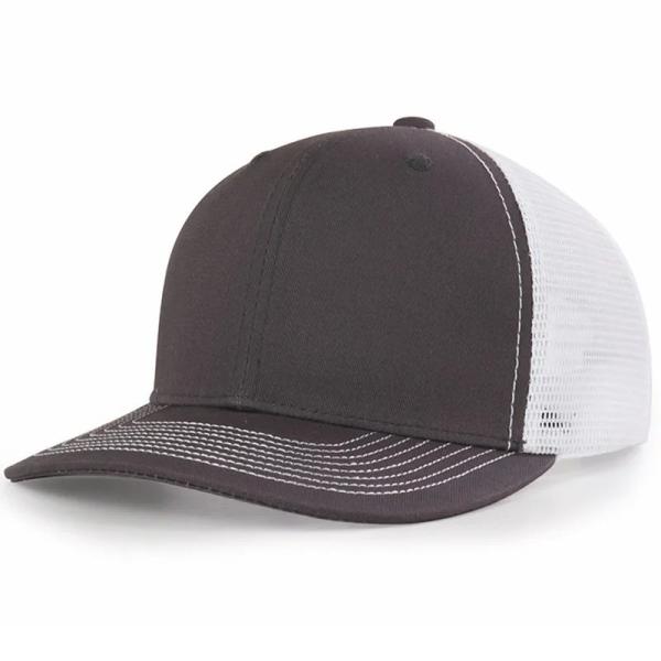 Custom Embroidered Logo Custom 6 Panel Cotton Trucker Cap with Plastic Snapback