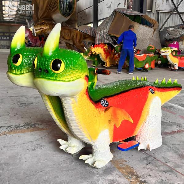 Parent Child Amusement Rideable Dinosaur Electric Vehicle For Shopping Malls