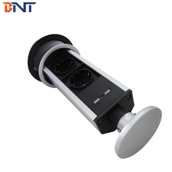 BNT eu european power hidden table kitchen pull out power socket with usb