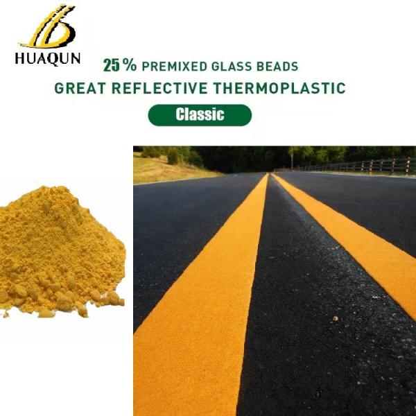 Peinture classique de marquage par fusion à chaud réfléchissante 25% de perles de verre Peinture de marquage de route thermoplastique