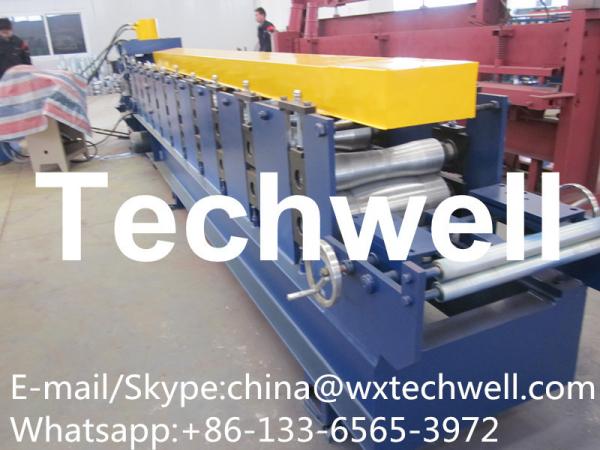 Roof Ridge Cap Cold Roll Forming Machine with HRC 50-60 Cutting Blade