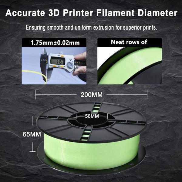 3D-печать Филаментная температура PRO PLA+ Прозрачная зеленая нить универсальная