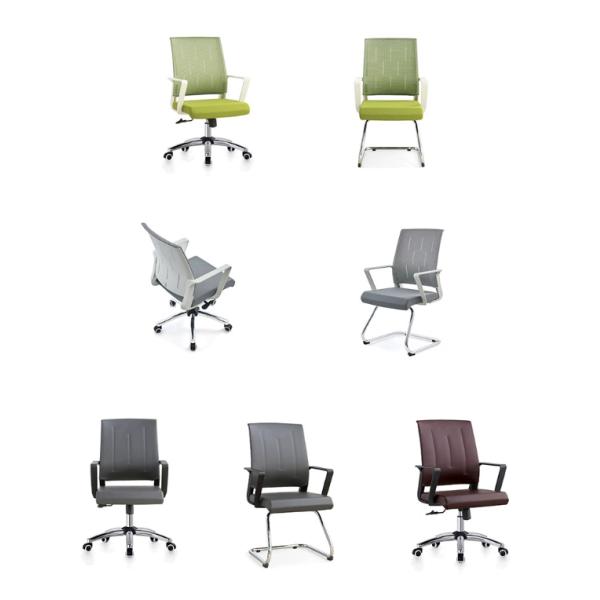 Colores personalizados Silla de oficina de malla ergonómica con respaldo completo ajustable en altura