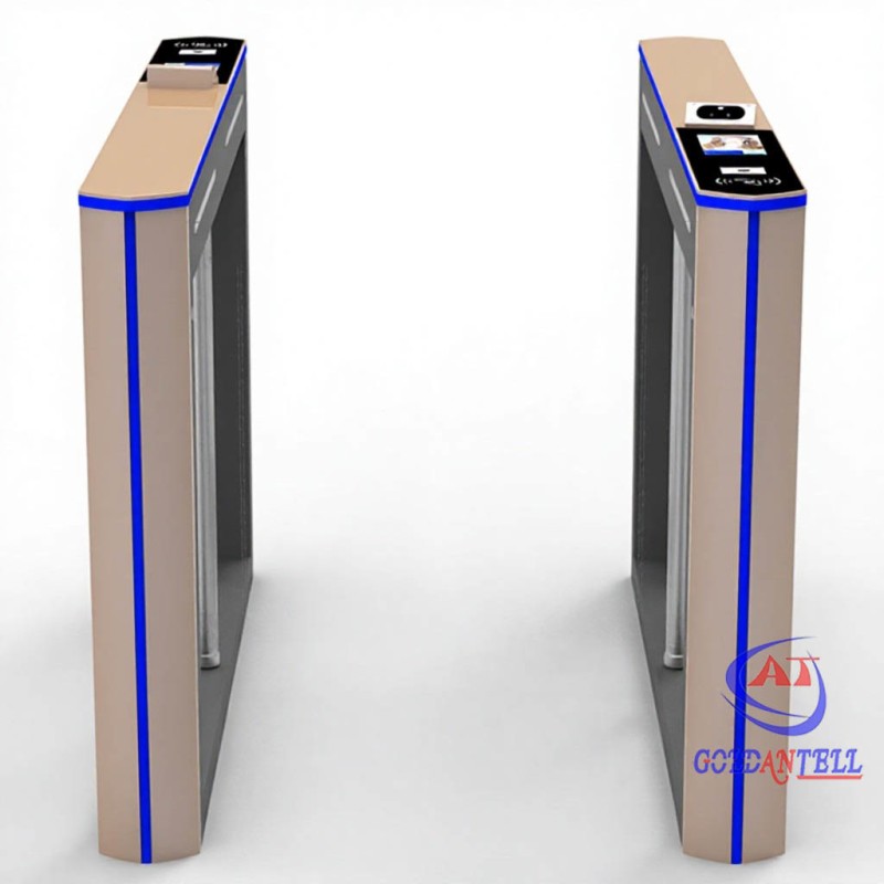 Anti-climb Full Height Speed Gate Biometric AI Optical Sliding Barrier with Adjustable Glass for Corporate HQ Security CE