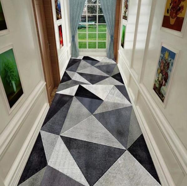Geometric Abstract Painting Commercial Floor Mat Entrance Corridor Stairway Hotel Mat