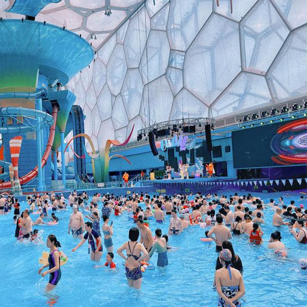 Water House Funny Water Game for Amusement Playground Theme Aqua Park Fiberglass Water Slide