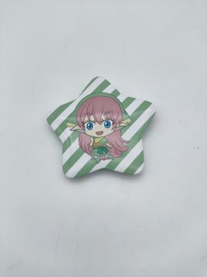 Star Cute Girl Metal Pin Badges Pentagram Shape Stainless Iron Material