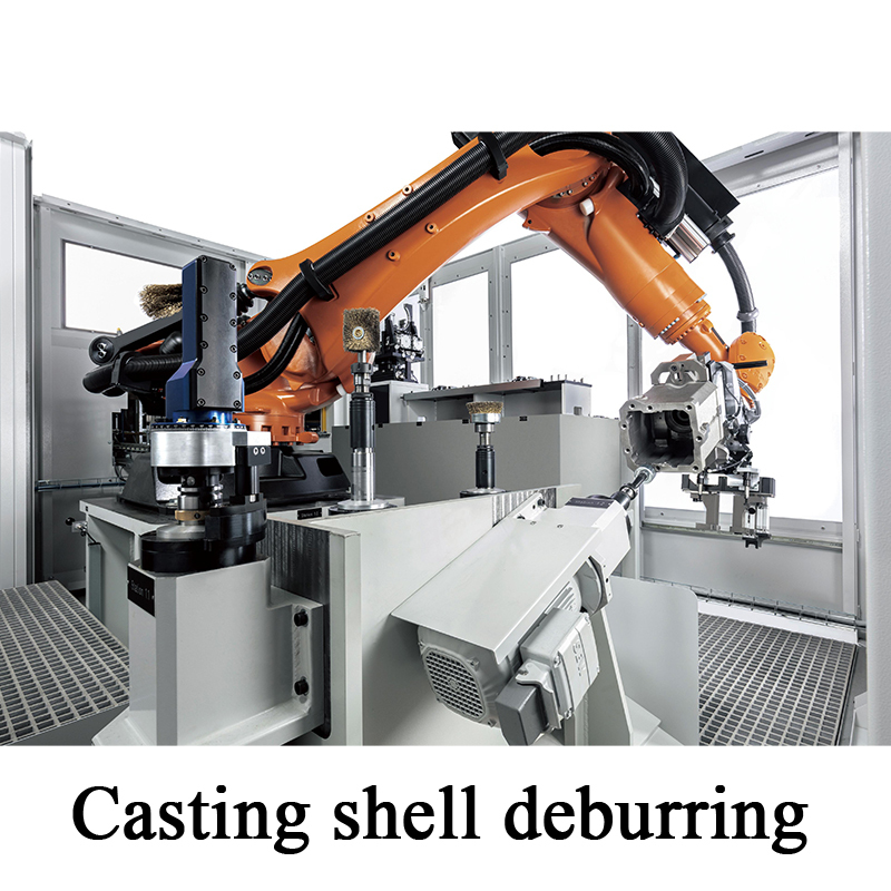Robotic Abrasive Brushing System Metal Casting Workpiece Deburring Finishing
