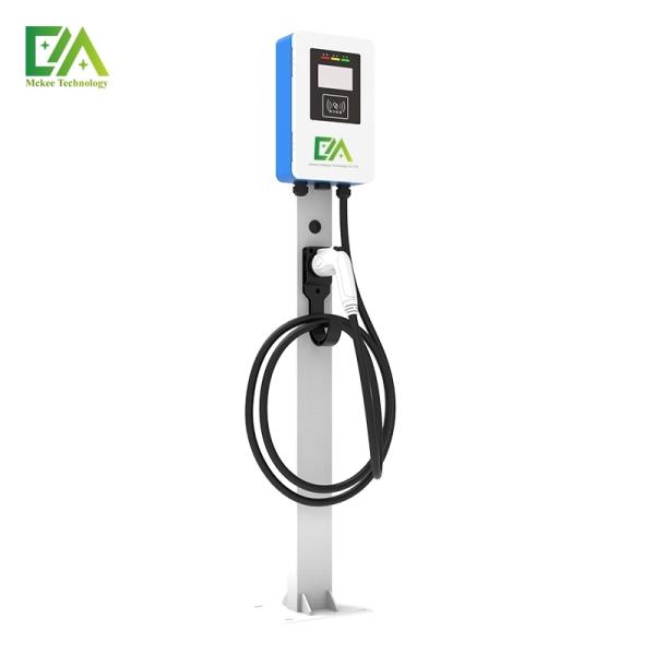 Cargador de corriente alterna de un solo cañón de 7KW/11KW/22KW para uso doméstico y comercial azul y blanco/cargador de vehículos eléctricos