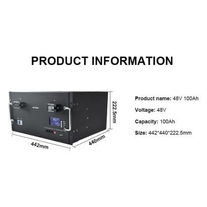 2000 Cycle Life 48V LFP Battery Pack 100Ah Lithium Iron Phosphate Battery for Power Storage System Max Load Quantity cells 4