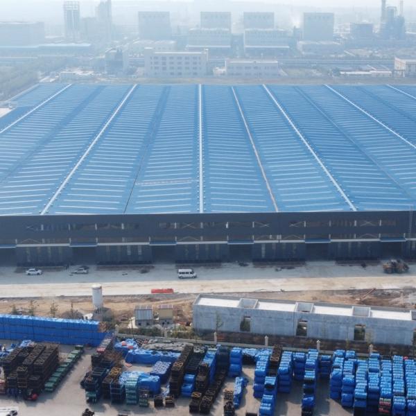 Multi Spans Steel Structure Workshop Buildings High Strength With Overhead Crane