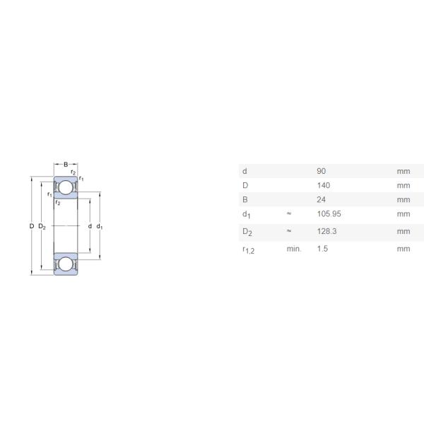 Gcr15 Steel deep groove ball  6018-2RS1  Bearing , Double Sealed,  precision, ROHS, and CE approed, factory outlets