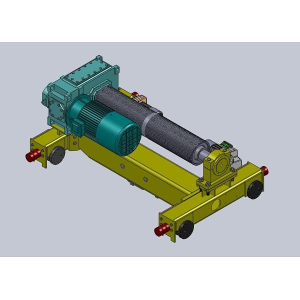 16 Ton Dual Rail Wire Rope Hoist Trolley , Steel Industry