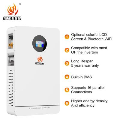 100Ah 5,12kw bateria de armazenamento de energia doméstica armazenamento de energia solar sistema de bateria vidapo4 bateria de lítio energia armazenagem