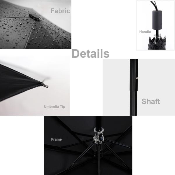 Customized Black Coated Color Changing Umbrella with Steel Ribs and Polyester Fabric