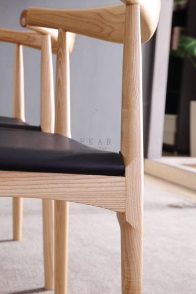Modern Ash Wood Nordic Design Leather European Dining Chair