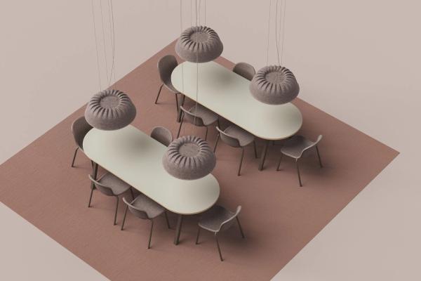 Aesthetic Customized Acoustic Lighting for Ceiling Decoration PET