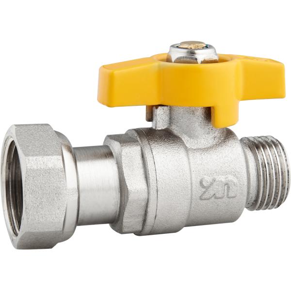 5801C Gas Stove Valve Brass Ball Valve Straight Type DN15 for Residential Gas Supply with Flexible Female Threaded Nut