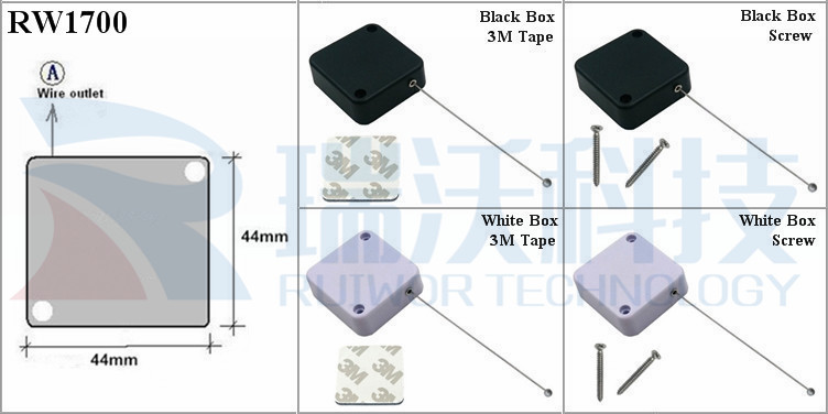 RW1700 Square Security Tether Work With Cord End Apply In Several Products Security Display Positioning