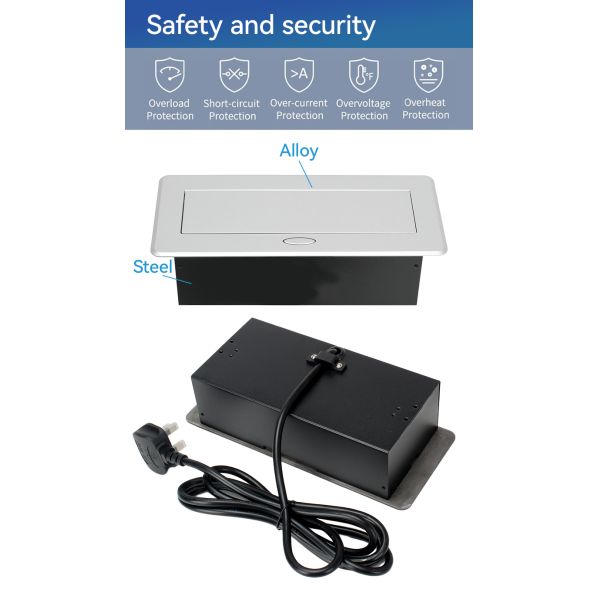 Recessed Pop Up Electrical Outlet Countertop Australian Plug Power Sockets For Office Desk