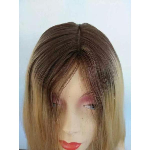 10 Inches 5A Brazilian Human Hair Kosher Wig Dark Root ,Brazilian Human Hair Wig