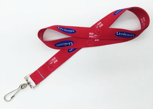 Polyester Printing Dye Sublimation Lanyards , Id Badge Neck Strap With Custom Logo