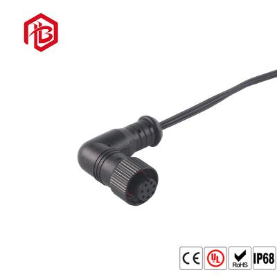 O tipo moldando automotivo M12 Waterproof o conector do ângulo direito