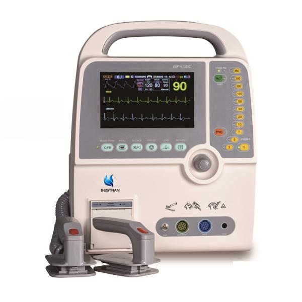 Professional Biphasic Defibrillator Monitor With ECG, SpO2, NIBP, TEMP, Print, Li-ion Battery (Optional AED & Pacer)