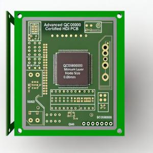 QC080000 認証されたHDIPCBボード 0.3mm BGAピッチと0.07mmレーザードリル