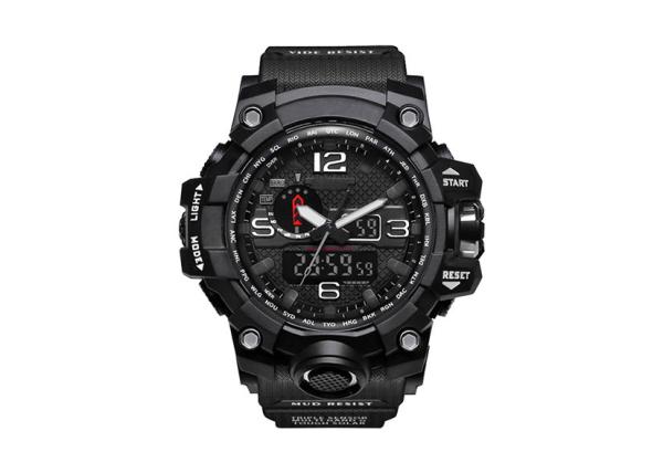 PU Strap Plastic Digital Watch , 50m Waterproof Digital Sports Watches For Men