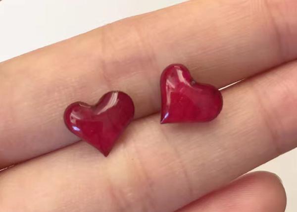 2018 Nami Studio Newest Creative Handmade Heart Dry Flower Stud Earrings