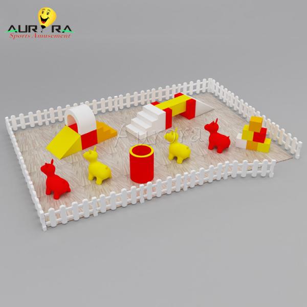 Playground Kids Soft Play Equipment Red And Yellow Set For Party Rental