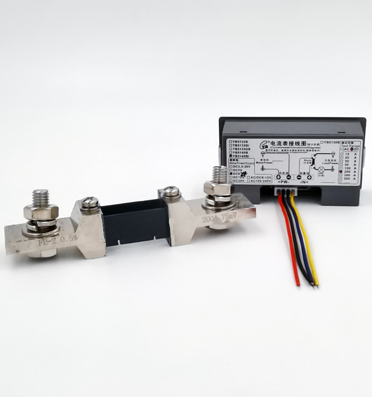 Highly Accurate Mini Panel Volt+Ampere Meter 4.5 Digital LED Display 400A DC Current 8-24V DC 0.01% Accuracy CE Single Phase