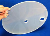La silice optique a fondu le grand plat givré de disque du quartz Sio2 avec le trou