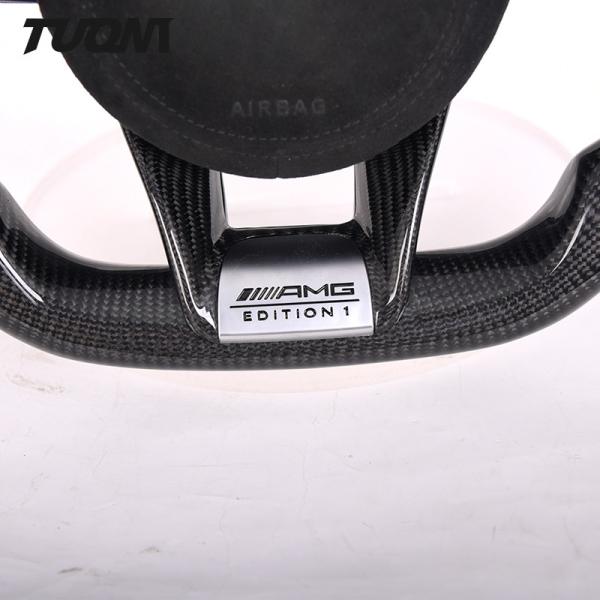 Alcantara Mercedes W205 Cla45 Steering Wheel Carbon Fiber Leather Design